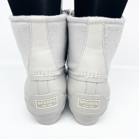 Sperry Women's Saltwater Wool Duck Boots Gray Size 8 - Picture 4 of 12